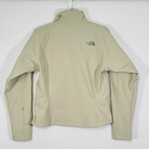 The North Face Softshell Apex Lightweight Jacket Women Medium Cream Fleece Lined - Picture 6 of 11